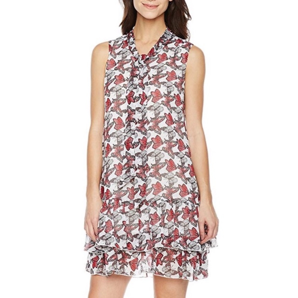 NWOT Butterfly Print Sleeveless Shift Dress